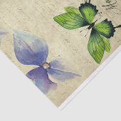 Boterfly Floral Ephemera Handschrift Ontkoppeling Tissuepapier (Detail)