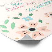 Boterfly Floral Garden Baby Stats Poster (Hoek)