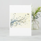 Boterfly Floral Kaart (Staand voorkant)