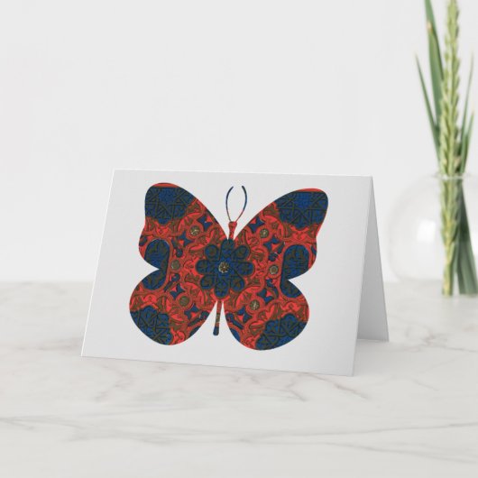 Boterfly  Floral Kaart Series 3 (Voorkant)