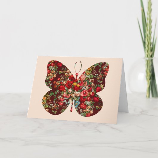 Boterfly  Floral Kaart Series 5 (Voorkant)