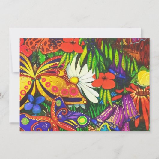 Boterfly Floral Natural Gold Metallic Aankondiging (Voorkant)