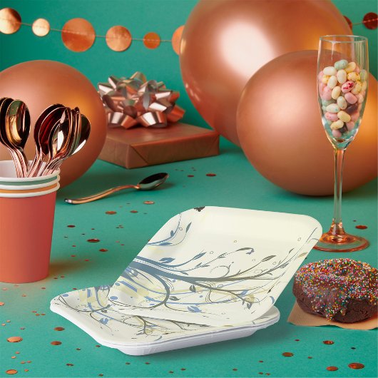 Boterfly Floral Papieren Bordje