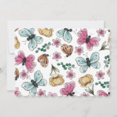 Boterfly Garden Spring Girl Birthday Kaart (Achterkant)