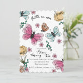 Boterfly Garden Spring Girl Birthday Kaart (Staand voorkant)