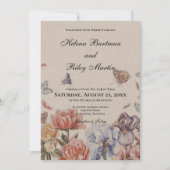 Boterfly Garden Wedding Invitation Kaart (Voorkant)