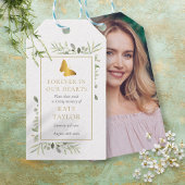 Boterfly Greenery Funeral Seed Packet Foto Cadeaulabel