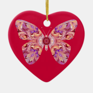 Boterfly Heart Shaped Ornament