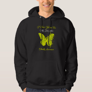 Boterfly ik Draag geel voor mijn dochter Obesitas Hoodie