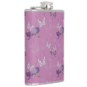 Boterfly Joy Flask (Paars) Heupfles (Rechts)