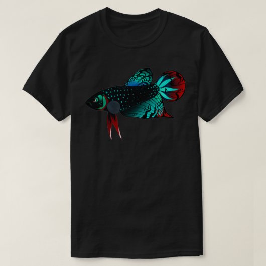 Boterfly koi betta saimese gevechten t-shirt (Design voorkant)