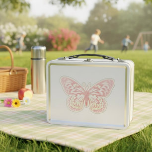 Boterfly Metal Lunch Box