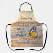 Boterfly Nieuw Beginnend strand bij zonsopgang Schort (Voorkant)