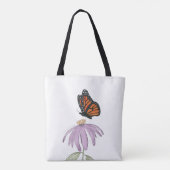 Boterfly on Cone Flower All-Over-Print Canvas tas (Achterkant)