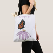 Boterfly on Cone Flower All-Over-Print Canvas tas (Dichtbij)