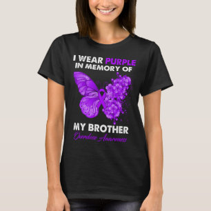 Boterfly Overdosis Bewustheid Ik Draag Paars voor T-shirt