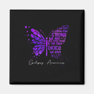 Boterfly Paars Ribbon Epilepsy Bewustheid Magneet
