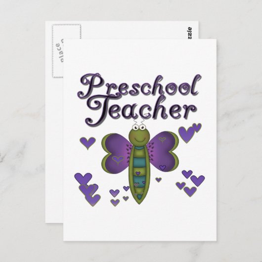Boterfly Preschool leraar overhemden en cadeaus Briefkaart (Voorkant / Achterkant)