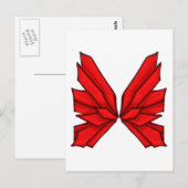 Boterfly Red I Briefkaart (Voorkant / Achterkant)