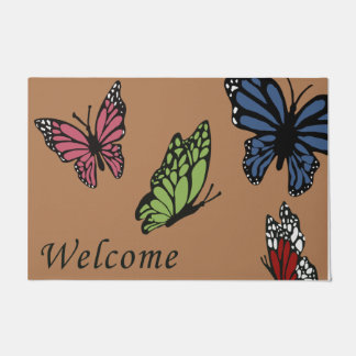 Boterfly regenboogdoormat, Housewarming Gift, Spri Deurmat