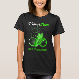 Boterfly Ribbon Feather Fibrodysplasia Ossificans T-shirt