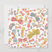 Boterfly roze groene bruiloft kaart (Achterkant)