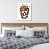 Boterfly Skull Canvas Afdruk (Insitu (Slaapkamer))
