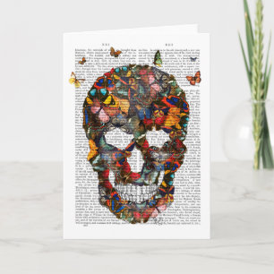 Boterfly Skull Kaart