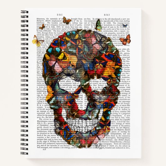 Boterfly Skull Notitieboek (Voorkant)