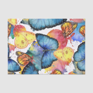 Boterfly Splash Colorful Decoupage Tissuepapier