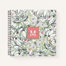 Boterfly Spring Floral Monogram