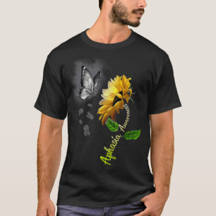 Boterfly Sunflower Aphasia Awareness T-shirt
