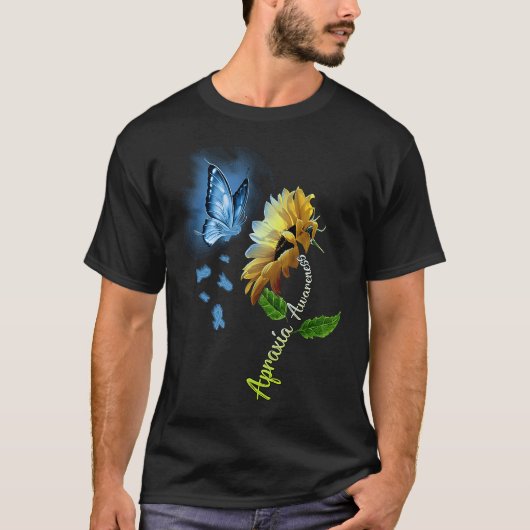 Boterfly Sunflower Apraxia Awareness T-shirt (Voorkant)