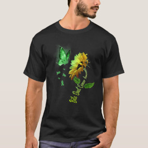 Boterfly Sunflower Bile Duct Cancer Awareness T-shirt