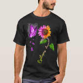 Boterfly Sunflower Epilepsy Bewustheid T-shirt (Voorkant)