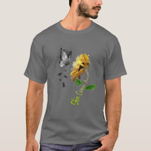 Boterfly Sunflower Skin Cancer Awareness T-shirt