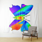 Boterfly Sunset Tapestry Wandkleed (In Situ (horizontaal))