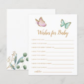 Boterfly Tuinkers voor Baby Kaart (Voorkant / Achterkant)