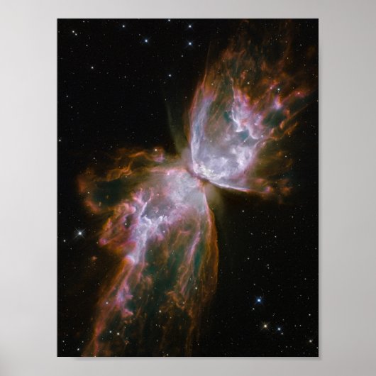 Boterfly-vorm planetaire nebula poster (Voorkant)