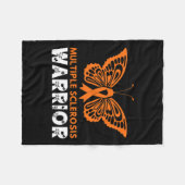 Boterfly Warrior Multiple Sclerosis Awareness Ora Fleece Deken (Voorkant (Horizontaal))