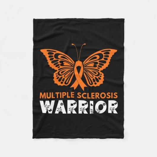 Boterfly Warrior Multiple Sclerosis Awareness Ora Fleece Deken (Voorkant)