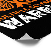 Boterfly Warrior Multiple Sclerosis Awareness Ora Poster (Hoek)