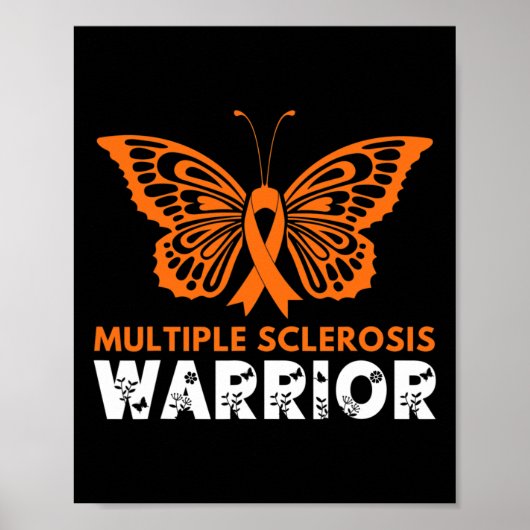 Boterfly Warrior Multiple Sclerosis Awareness Ora Poster (Voorkant)
