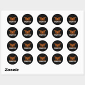Boterfly Warrior Multiple Sclerosis Awareness Ora Ronde Sticker (Vel)