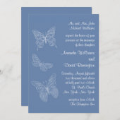 Boterfly Wedding Invitation Kaart (Voorkant / Achterkant)