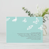 Boterfly Wedding Invitation Kaart (Staand voorkant)