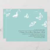 Boterfly Wedding Invitation Kaart (Voorkant / Achterkant)