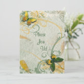 Boterfly Wedding Invitation Kaart (Staand voorkant)
