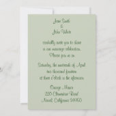 Boterfly Wedding Invitation Kaart (Achterkant)