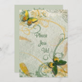 Boterfly Wedding Invitation Kaart (Voorkant / Achterkant)